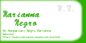 marianna negro business card